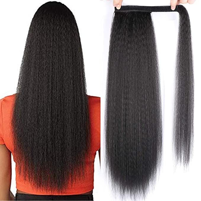 22-Inch Long Yaki Straight Ponytail