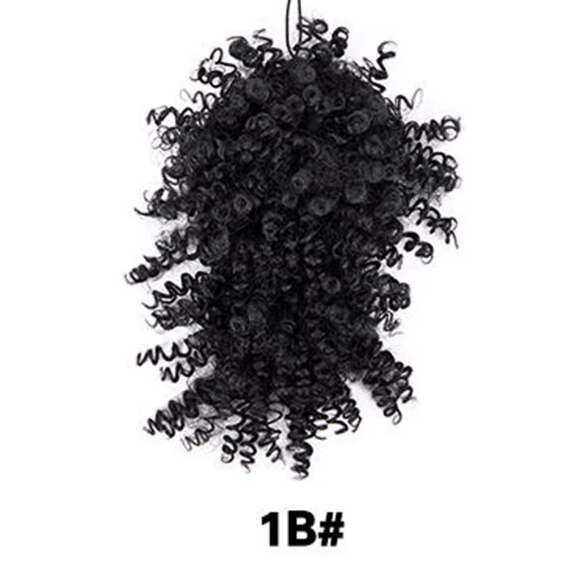 Short Curly Puff with Bangs - 6inches