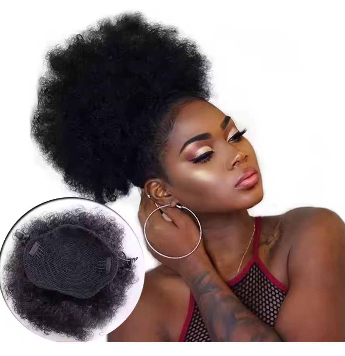 Afro hair bun - 8 inch