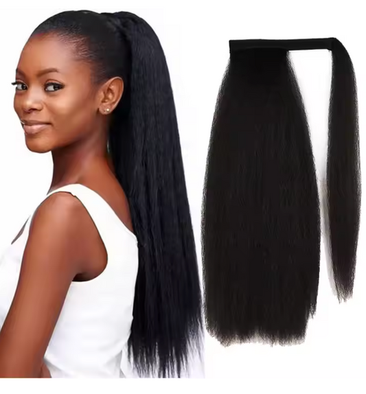 22-Inch Long Yaki Straight Ponytail